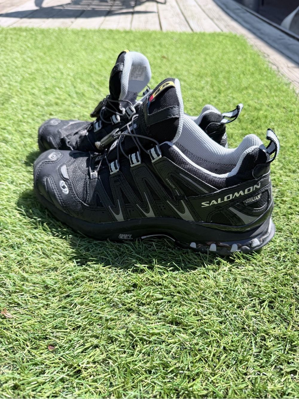 Salomon Black and Gray Men's Trail Shoes